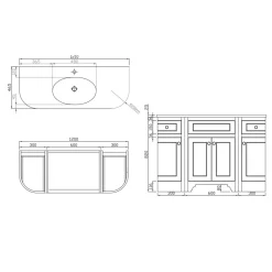 Butler & Rose Charlotte 1200mm Floorstanding Vanity Unit & Basin