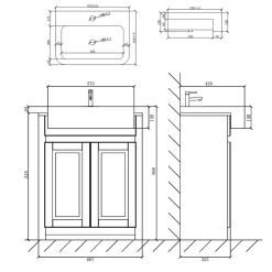 Butler & Rose Darcy Traditional Toilet & Vanity Unit Bathroom Suite