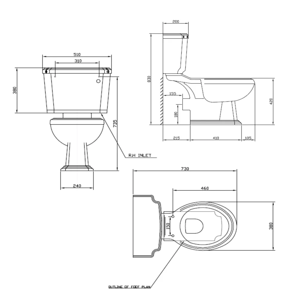 Butler & Rose Darcy Traditional Bathroom Suite