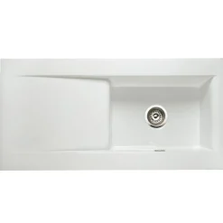 Butler & Rose Dream 1 Bowl White Ceramic Fireclay Kitchen Sink & Victoria Traditional Kitchen Mixer Tap