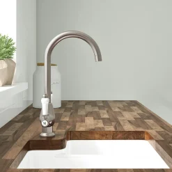 Butler & Rose Elizabeth Traditional Mono Kitchen Mixer - Brushed Nickel