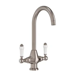 Butler & Rose Elizabeth Traditional Mono Kitchen Mixer - Brushed Nickel