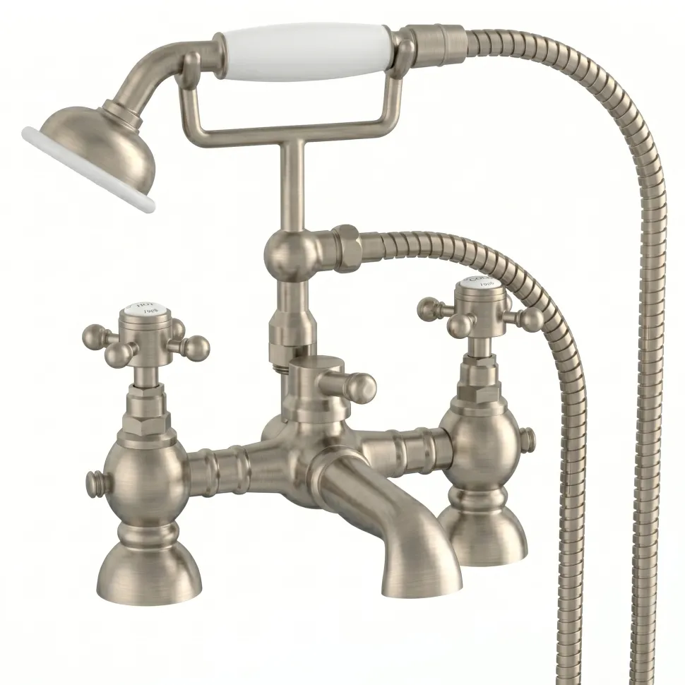Butler & Rose Eliza Crosshead Deck Mounted Bath Shower Mixer Tap