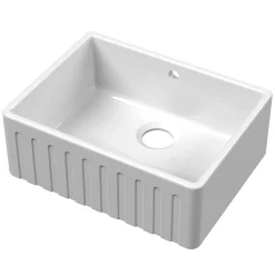 Butler & Rose Fluted Ceramic Fireclay Belfast / Butler Kitchen Sink - 595 x 450mm