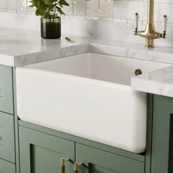 Butler & Rose Heavy Duty Belfast / Butler Ceramic Fireclay Kitchen Sink - 595 x 450mm