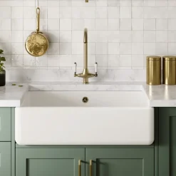 Butler & Rose Heavy Duty Large Belfast / Butler Ceramic Fireclay Kitchen Sink - 795 x 500mm