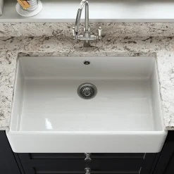 Butler & Rose Large Belfast / Butler Ceramic Fireclay Kitchen Sink - 795 x 500mm