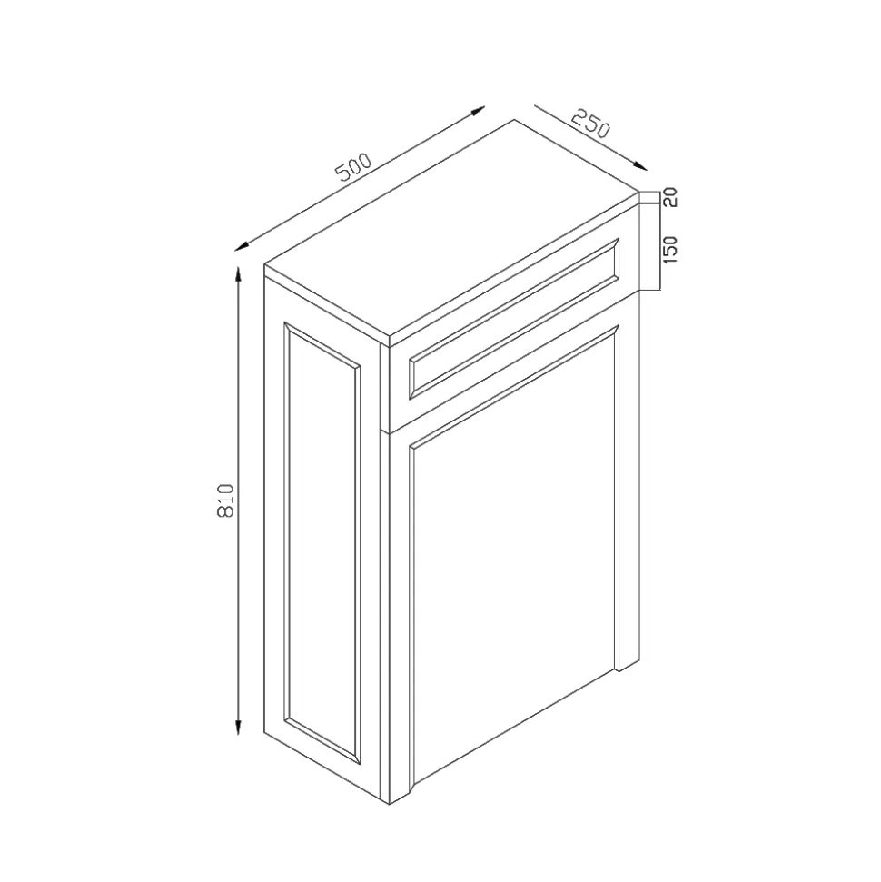 Butler & Rose 500mm Back to Wall Toilet Unit