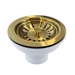Butler & Rose 90mm Basket Strainer Kitchen Sink Waste - Brushed Brass