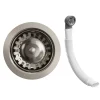 Butler & Rose 90mm Chrome Kitchen Sink Strainer Waste & Round Overflow