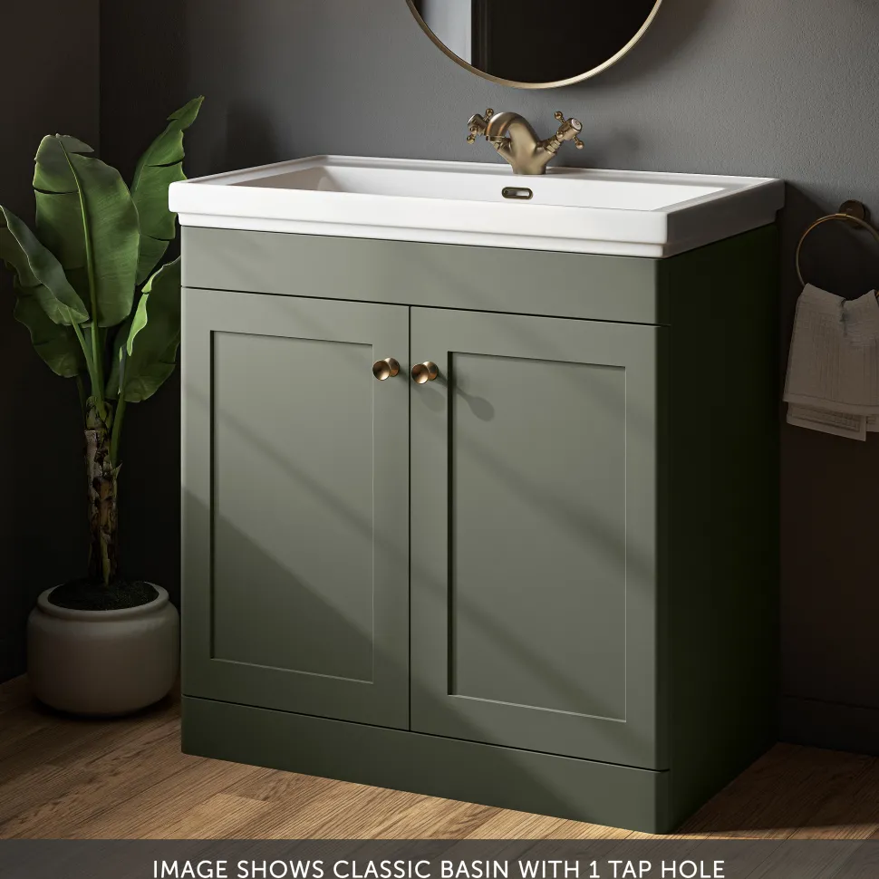 Butler & Rose Ophelia 800mm Floorstanding 2 Door Vanity Unit & Basin
