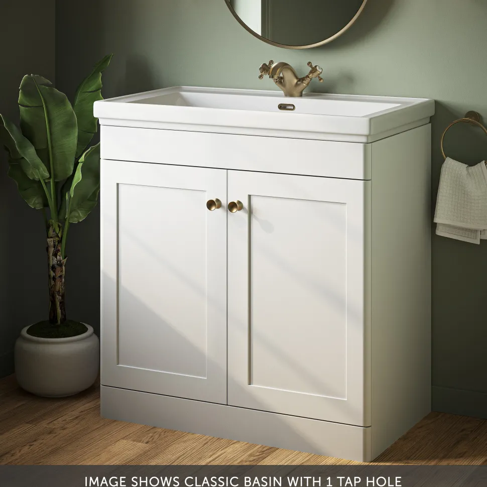 Butler & Rose Ophelia 800mm Floorstanding 2 Door Vanity Unit & Basin
