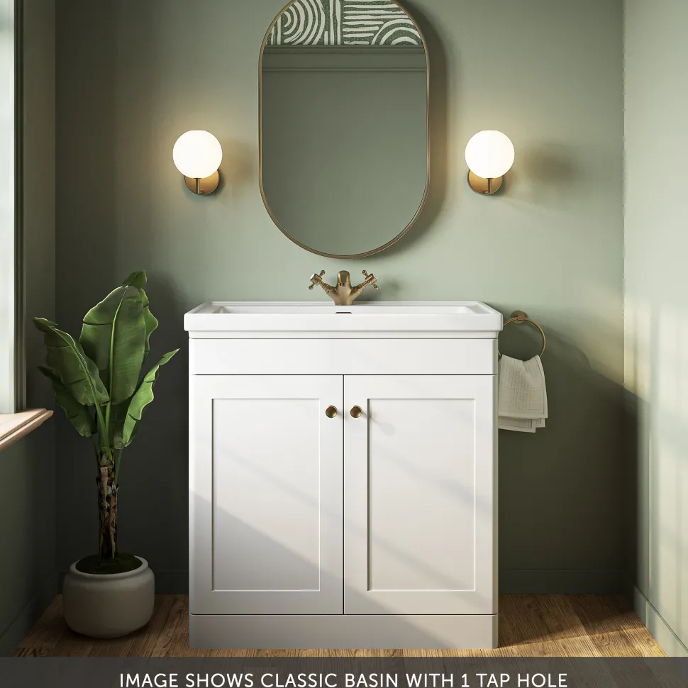 Butler & Rose Ophelia 800mm Floorstanding 2 Door Vanity Unit & Basin