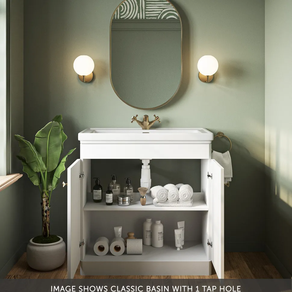 Butler & Rose Ophelia 800mm Floorstanding 2 Door Vanity Unit & Basin