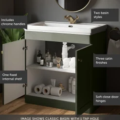 Butler & Rose Ophelia 800mm Floorstanding 2 Door Vanity Unit & Basin