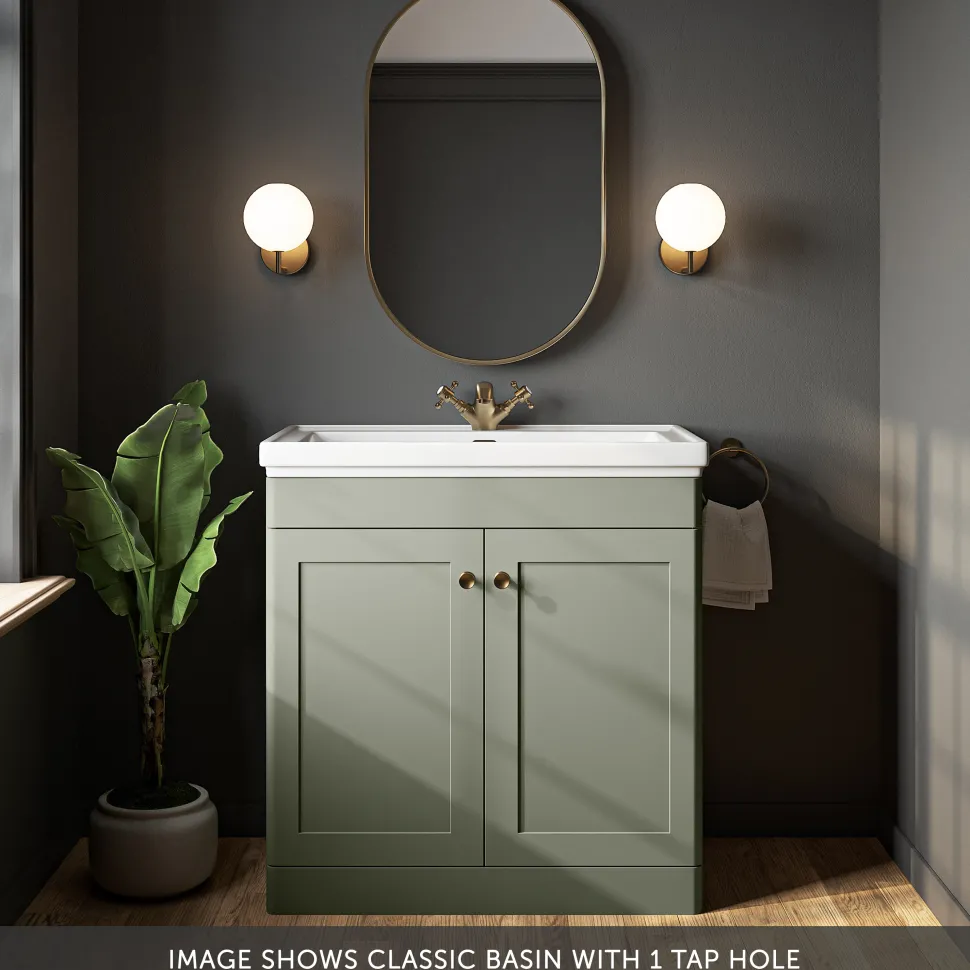 Butler & Rose Ophelia 800mm Floorstanding 2 Door Vanity Unit & Basin