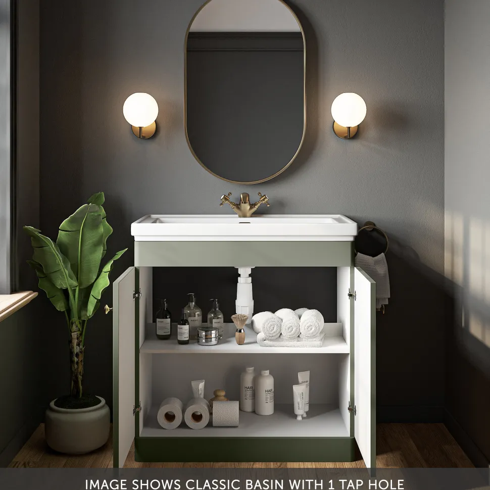 Butler & Rose Ophelia 800mm Floorstanding 2 Door Vanity Unit & Basin