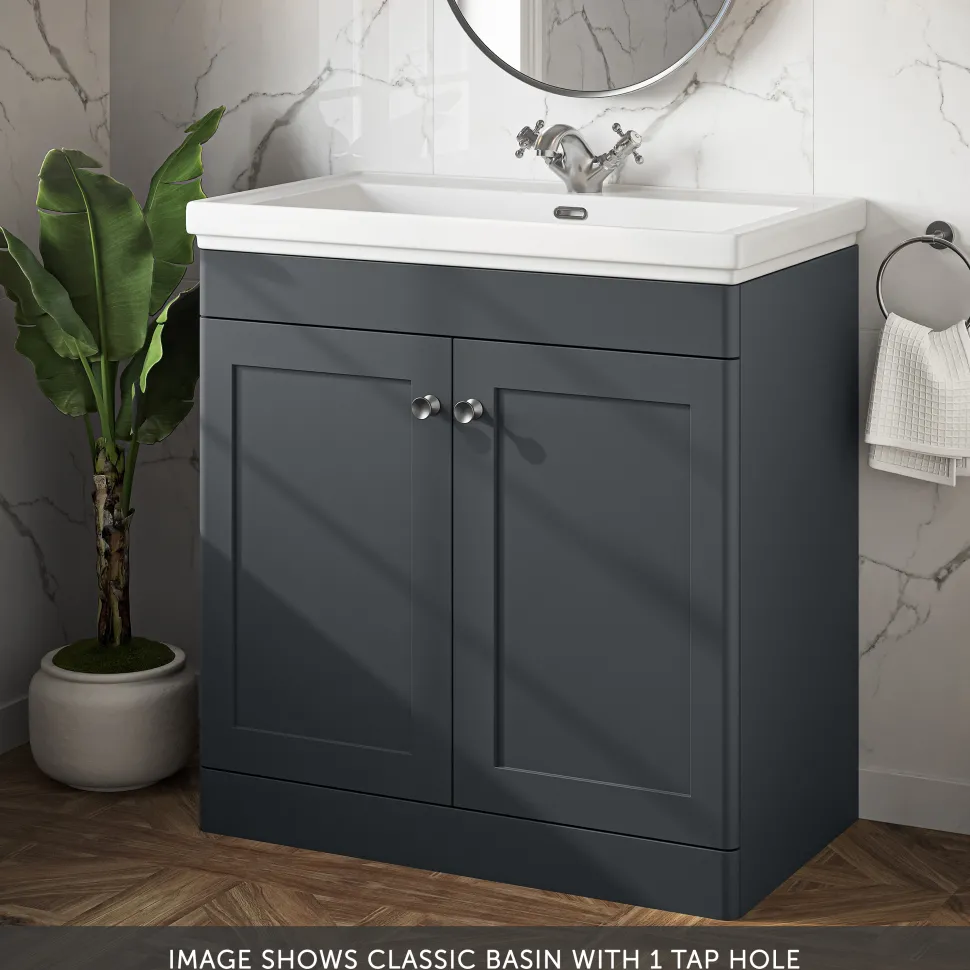 Butler & Rose Ophelia 800mm Floorstanding 2 Door Vanity Unit & Basin