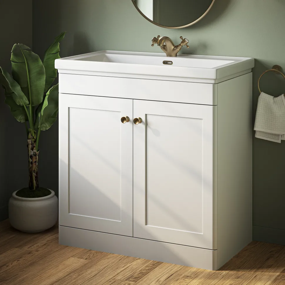 Butler & Rose Ophelia 800mm Floorstanding 2 Door Vanity Unit & Basin