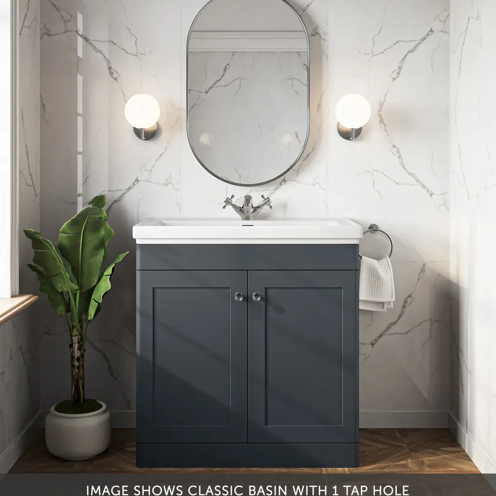 Butler & Rose Ophelia 800mm Floorstanding 2 Door Vanity Unit & Basin