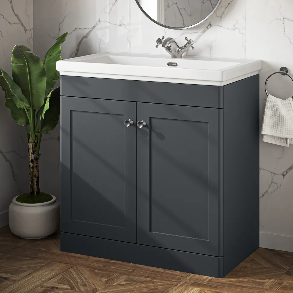 Butler & Rose Ophelia 800mm Floorstanding 2 Door Vanity Unit & Basin