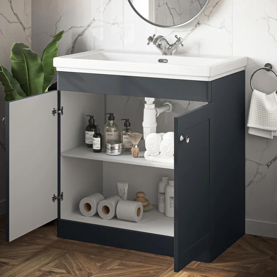 Butler & Rose Ophelia 800mm Floorstanding 2 Door Vanity Unit & Basin
