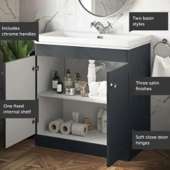 Butler & Rose Ophelia 800mm Floorstanding 2 Door Vanity Unit & Basin