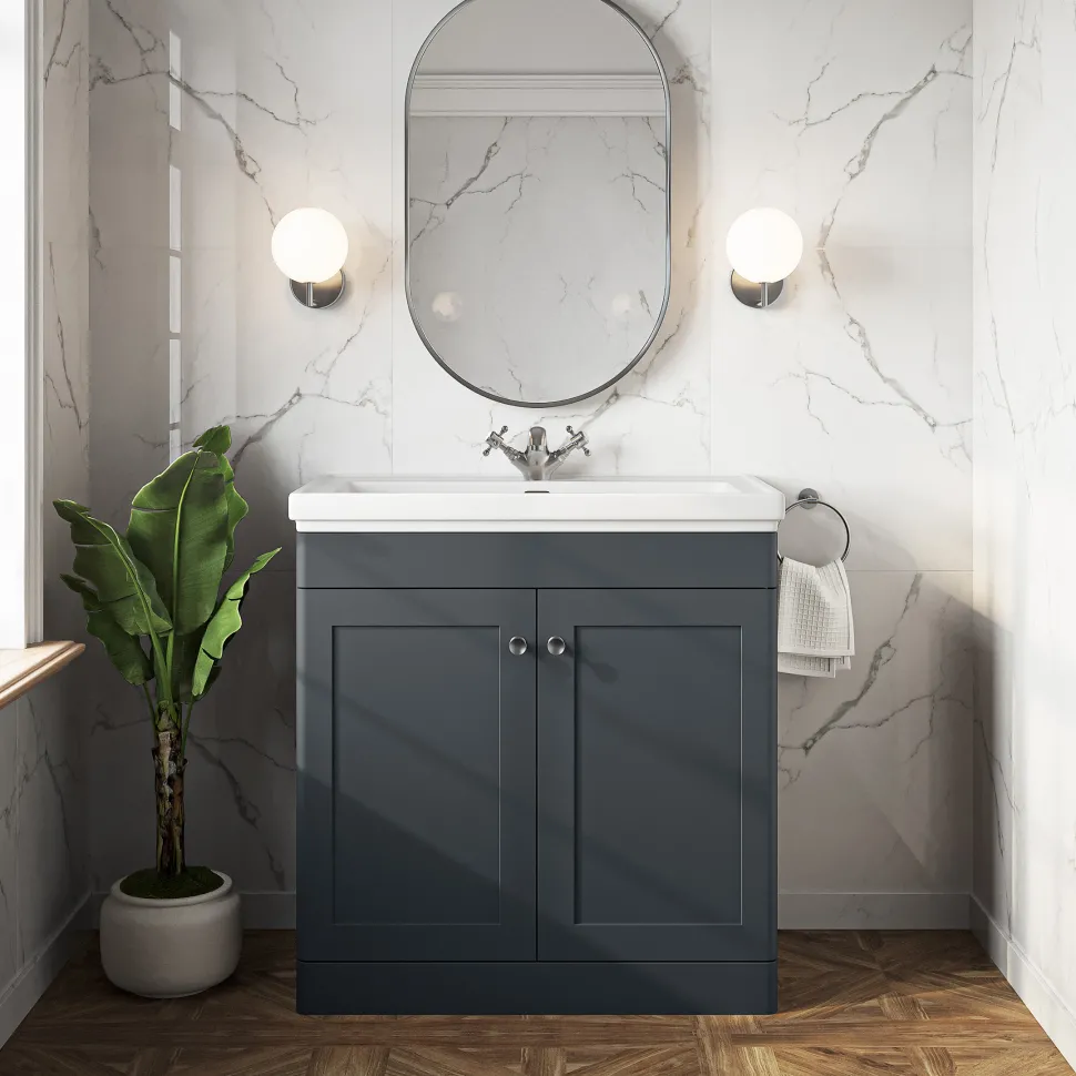 Butler & Rose Ophelia 800mm Floorstanding 2 Door Vanity Unit & Basin