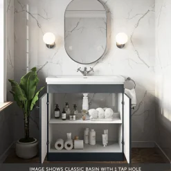 Butler & Rose Ophelia 800mm Floorstanding 2 Door Vanity Unit & Basin