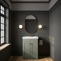 Butler & Rose Ophelia 600mm Floorstanding 2 Door Vanity Unit & Basin