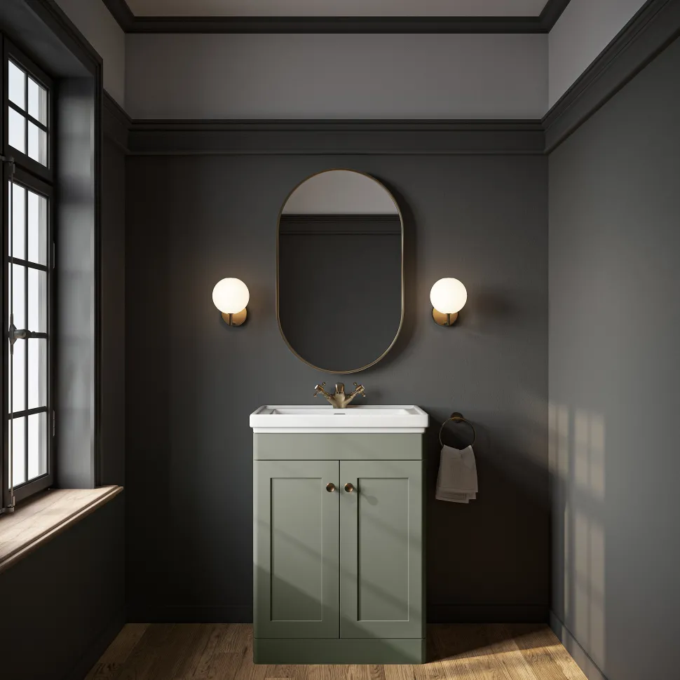 Butler & Rose Ophelia 600mm Floorstanding 2 Door Vanity Unit & Basin