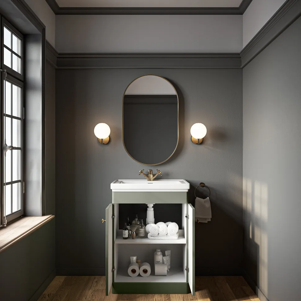 Butler & Rose Ophelia 600mm Floorstanding 2 Door Vanity Unit & Basin