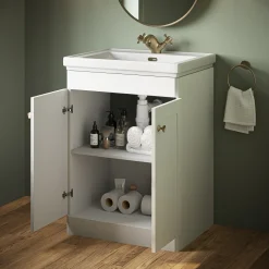 Butler & Rose Ophelia 600mm Floorstanding 2 Door Vanity Unit & Basin