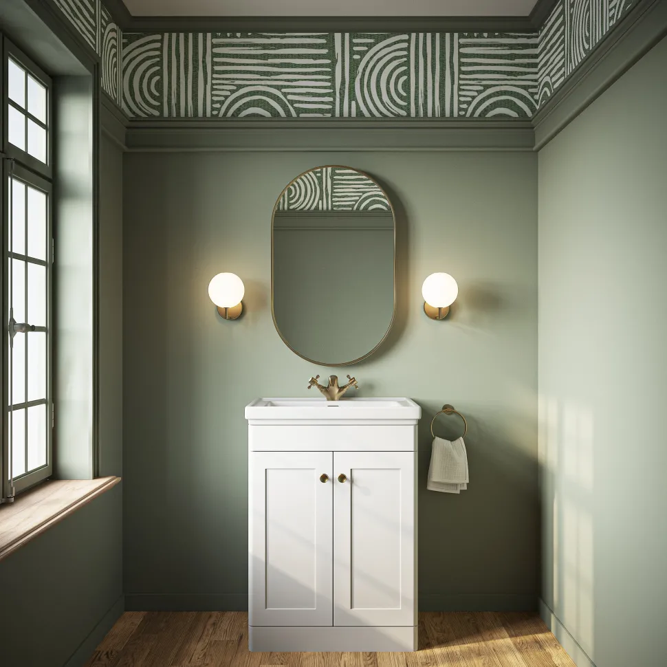 Butler & Rose Ophelia 600mm Floorstanding 2 Door Vanity Unit & Basin