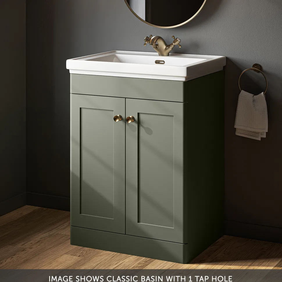 Butler & Rose Ophelia 600mm Floorstanding 2 Door Vanity Unit & Basin