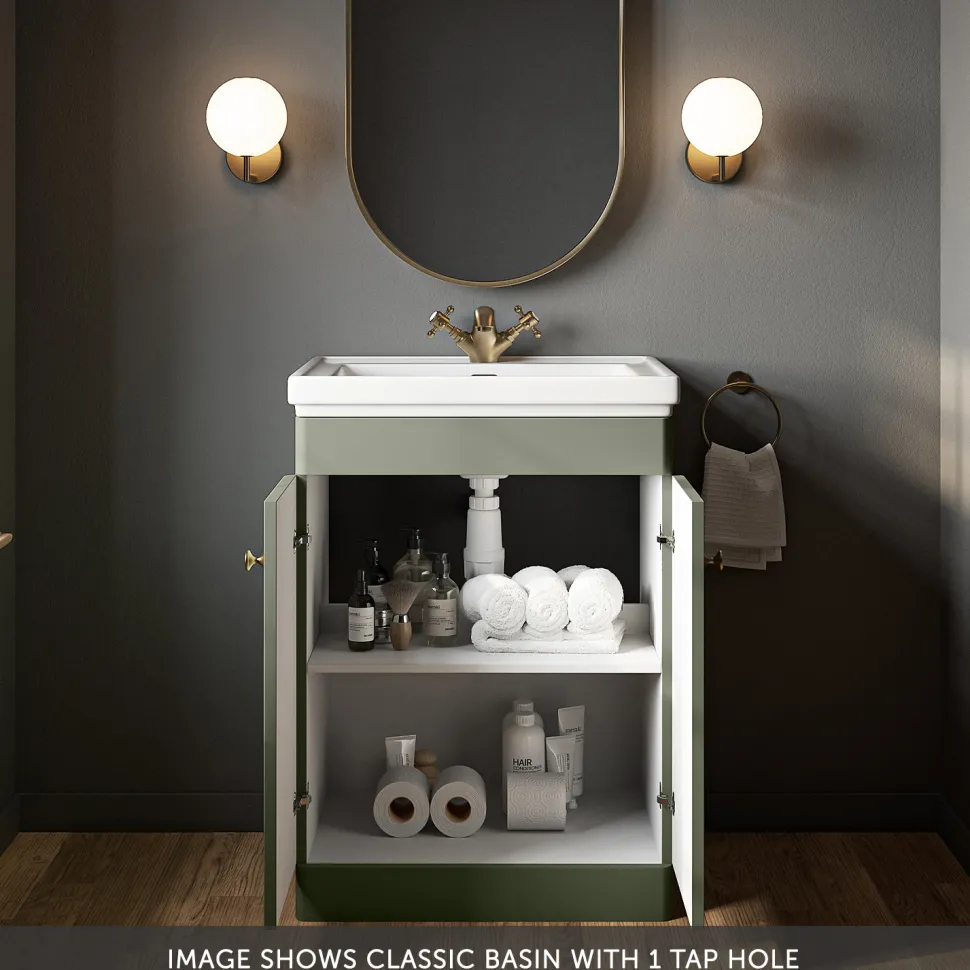 Butler & Rose Ophelia 600mm Floorstanding 2 Door Vanity Unit & Basin
