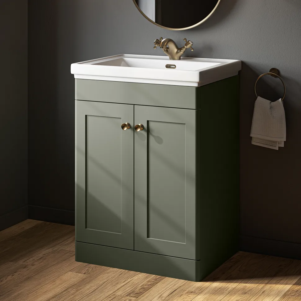 Butler & Rose Ophelia 600mm Floorstanding 2 Door Vanity Unit & Basin