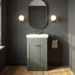 Butler & Rose Ophelia 500mm Floorstanding 2 Door Vanity Unit & Basin