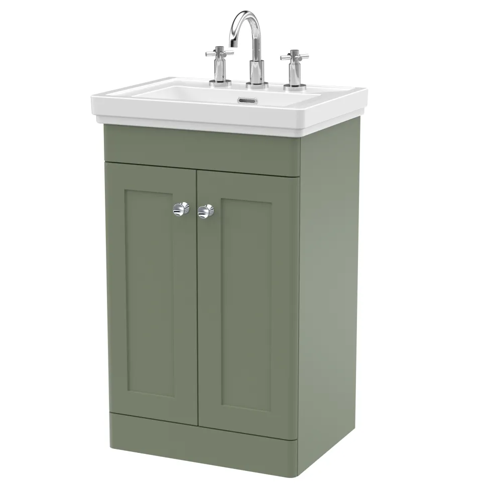 Butler & Rose Ophelia 500mm Floorstanding 2 Door Vanity Unit & Basin