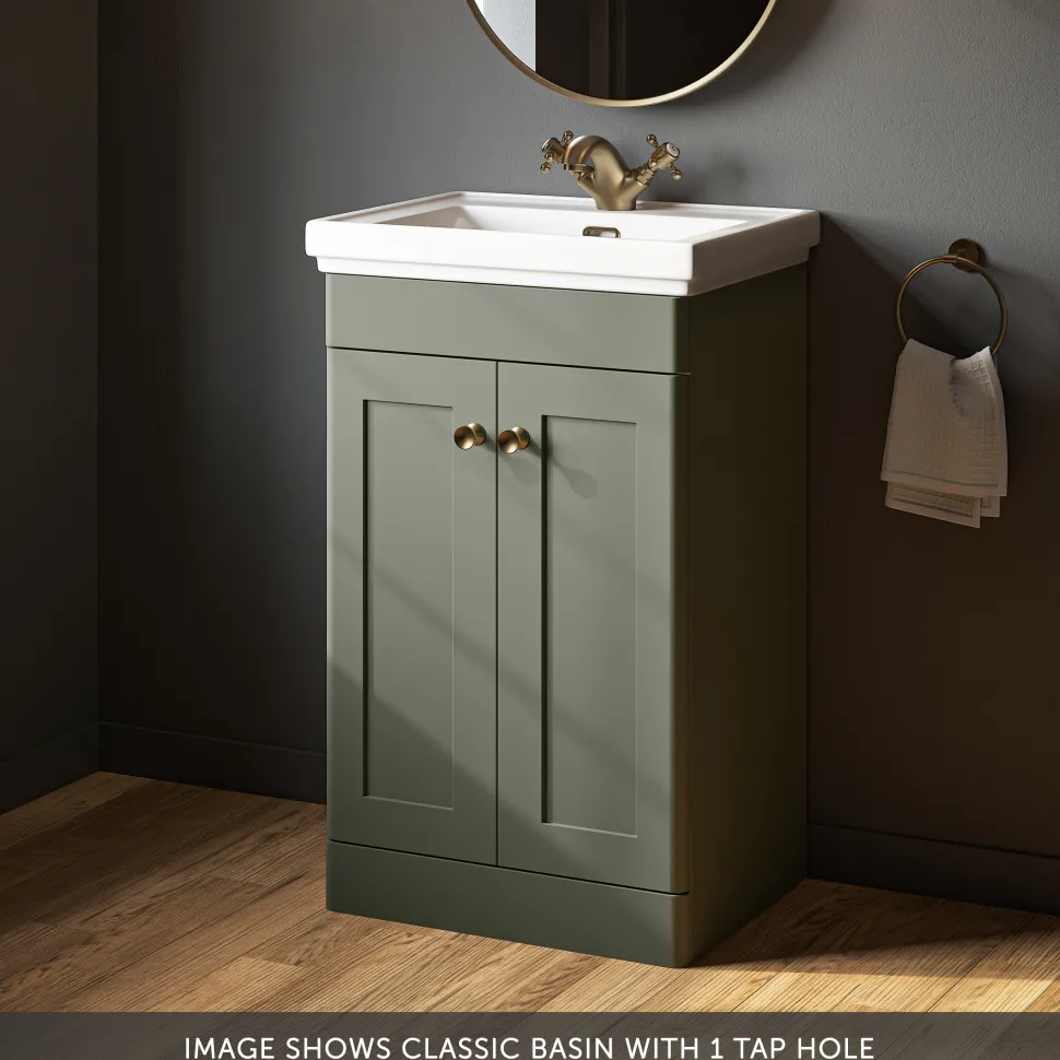 Butler & Rose Ophelia 500mm Floorstanding 2 Door Vanity Unit & Basin