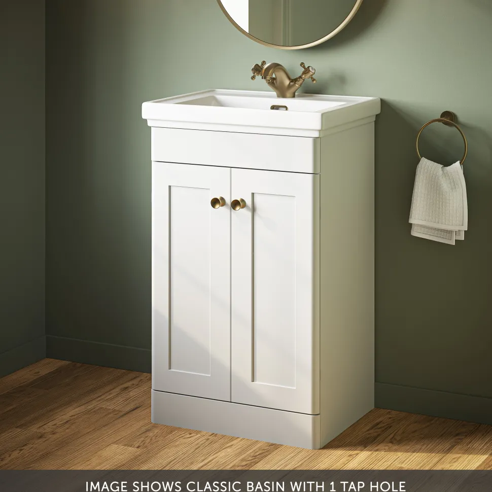 Butler & Rose Ophelia 500mm Floorstanding 2 Door Vanity Unit & Basin