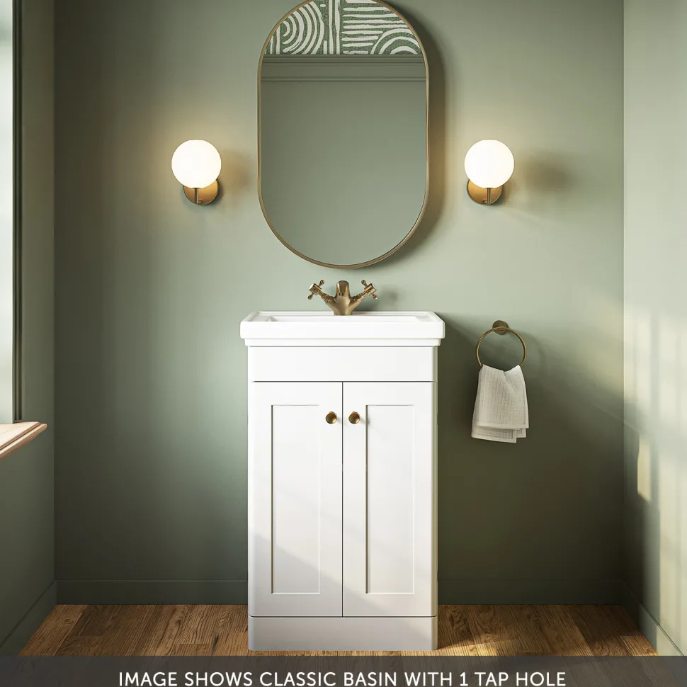Butler & Rose Ophelia 500mm Floorstanding 2 Door Vanity Unit & Basin