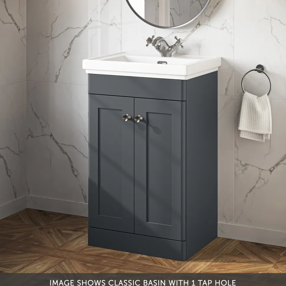 Butler & Rose Ophelia 500mm Floorstanding 2 Door Vanity Unit & Basin