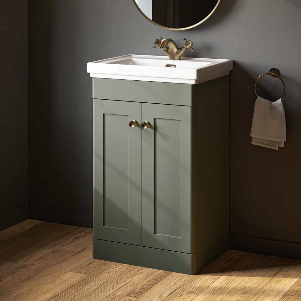 Butler & Rose Ophelia 500mm Floorstanding 2 Door Vanity Unit & Basin