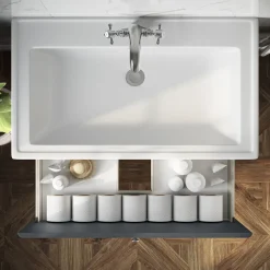 Butler & Rose Ophelia 800mm Wall Mounted 1 Drawer Vanity Unit & Basin