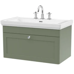 Butler & Rose Ophelia 800mm Wall Mounted 1 Drawer Vanity Unit & Basin