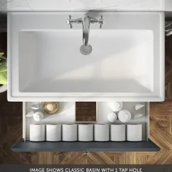 Butler & Rose Ophelia 800mm Wall Mounted 1 Drawer Vanity Unit & Basin