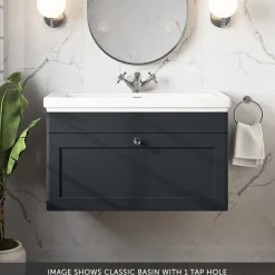 Butler & Rose Ophelia 800mm Wall Mounted 1 Drawer Vanity Unit & Basin