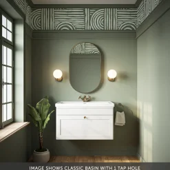 Butler & Rose Ophelia 800mm Wall Mounted 1 Drawer Vanity Unit & Basin