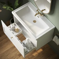 Butler & Rose Ophelia 800mm Wall Mounted 1 Drawer Vanity Unit & Basin